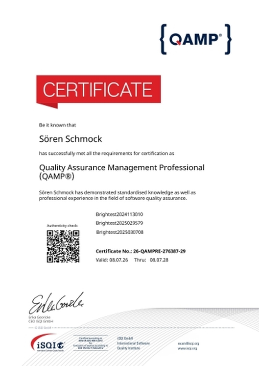 Quality Assurance Management Professional (QAMP®)